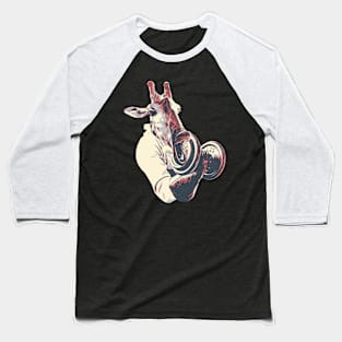 Giraffe Lifting Baseball T-Shirt